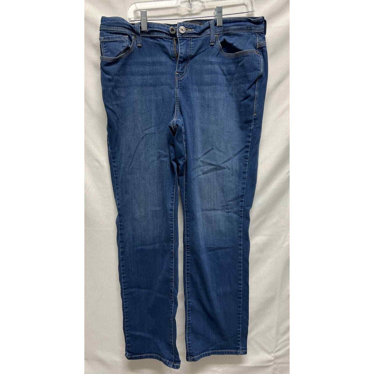 Levi’s 580 Jeans Womens Adult Size 16W Blue Straight Leg Denim Dark Fade
