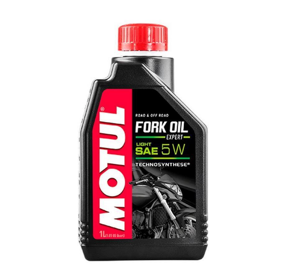Huile fourche Motul Fork Oil Expert 5W Light en bidon de 1L pour moto
