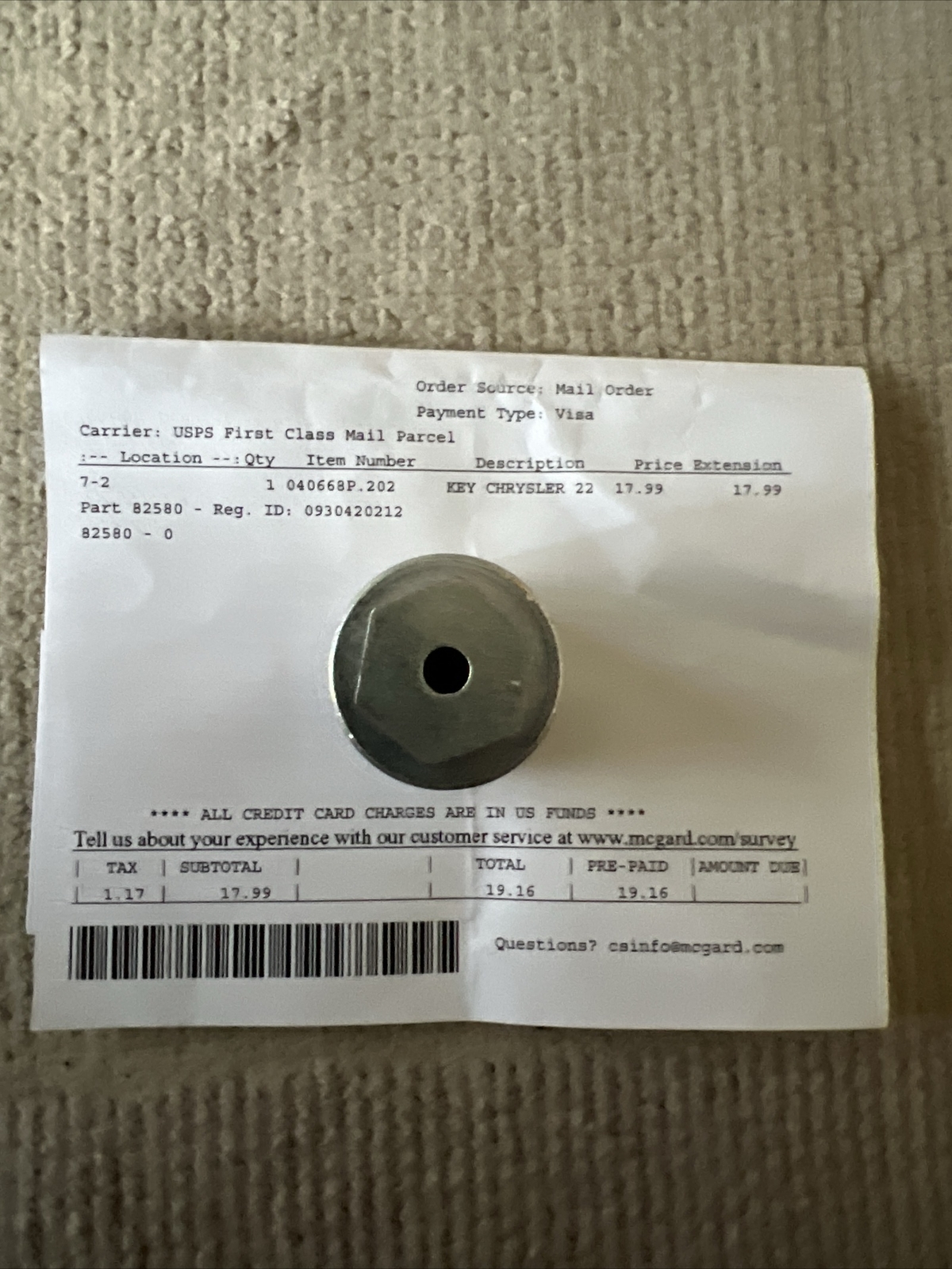 Chrysler Jeep Dodge Wheel Lock Key eBay