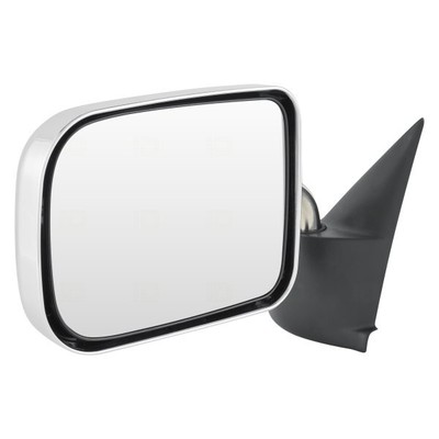 Manual Mirror For 1987-1996 Dodge Dakota Passenger Side - 5x7", Textured Black, Paint To Match