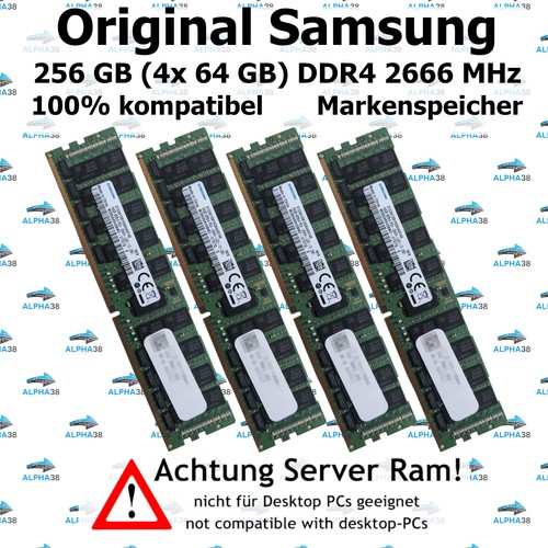 256 GB (4x 64 GB) LRDIMM ECC DDR4-2666 Acer Veriton P530 F3 RAM | eBay