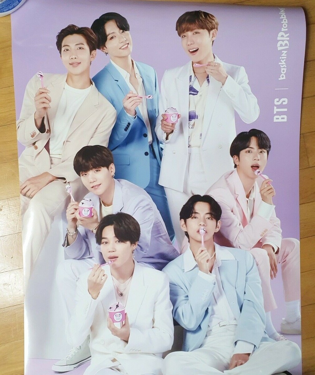 BTS 2020 Official Baskin robbins BTS soulder eco bag bromide