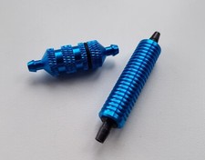 1/10 1/8 RC Nitro Fuel Filter/Fuel Cooler Blue Alloy