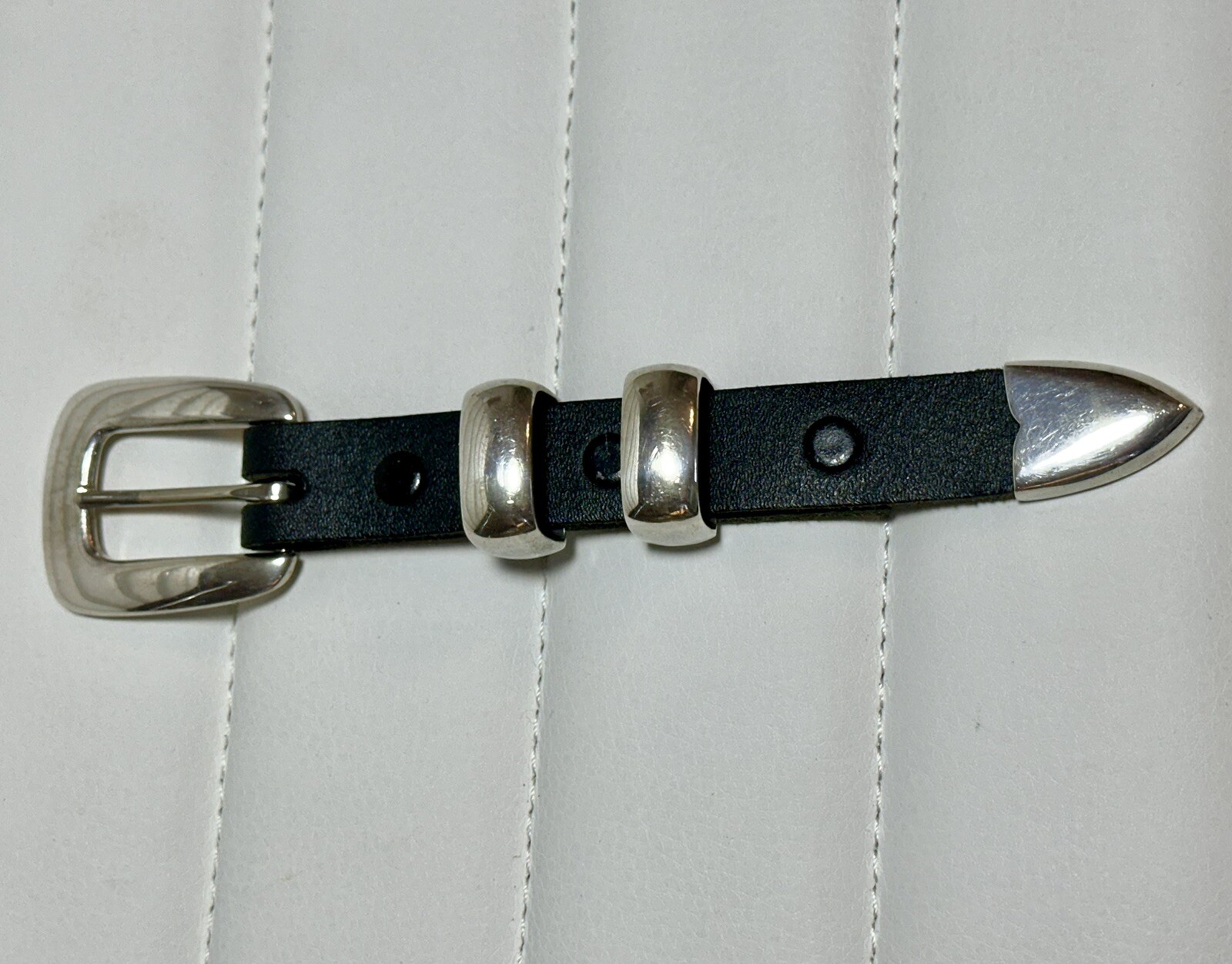 Douglas Magnus Vtg Sterling Silver 4-pc Belt Buckle Set For 3/4” Western Belt