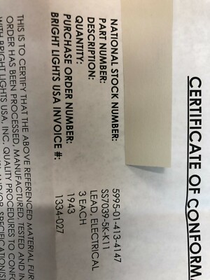 SS7039-5K-K11, NSN:5995-01-413-4147, LEAD,ELECTRICAL