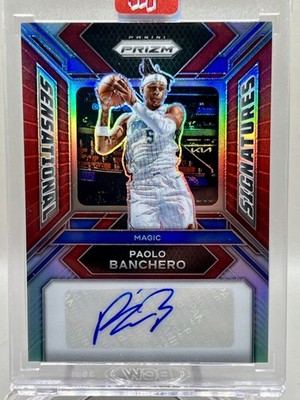 2023-24 Panini Prizm - Sensational Signatures Paolo Banchero #SS-BA Red Prizm 