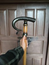 Hand carved wooden walking stick for men women walking cane handmade vintage