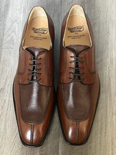 Calzoleria Toscana Foligno Mahogany Bark Lace up Men's 14 Dress Shoes