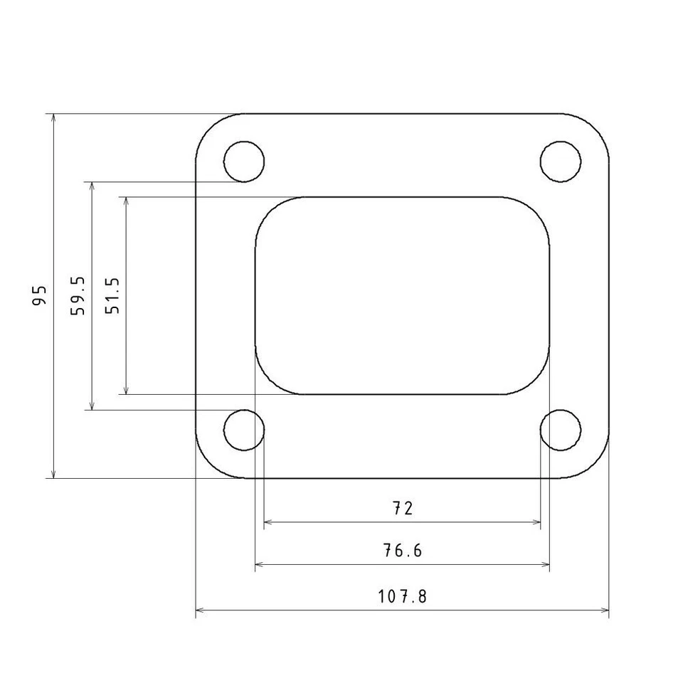 T4 Collettore/Turbo Guarnizione Single Scroll Gasket Acciaio Inox Borgwarner Garrett - Immagine 2 di 2