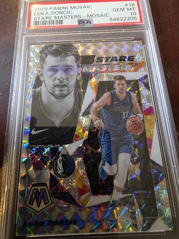 2019-20 Panini Mosaic Stare Masters Luka Dončić #18 Silver Mosaic Prizm PSA 10!!