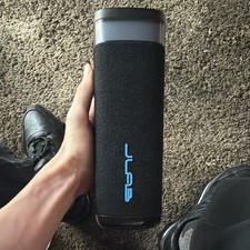 JLab Portable Bluetooth Speaker with Carry Strap, Black/Blue