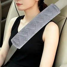 Universal Soft Seat Belt Shoulder Pad Cushions With Braid Pa Color Light Grey Universal Soft Seat Belt Shoulder Pad Cushions With Braid Pa Color Light Grey