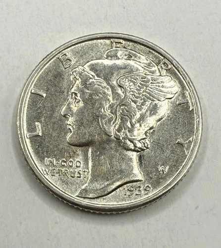 1939 Mercury Dime Brilliant Uncirculated Gem BU++ Exact Coin in Photo