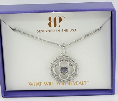 Bomb Party June Heart Clover  Designer Details  NK76173 Alexandrite on Rhodium
