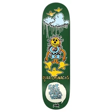 Krooked Skateboard Deck Quarter Snacks Get High Olive 8.25" x 31.5"