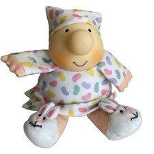 VTG 1994 Ziggy 6&rdquo; Plush Doll Easter Jelly Bean Pajamas Vinyl Head