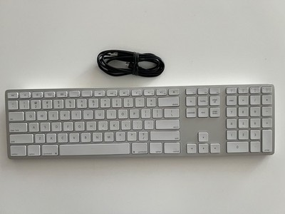 Apple Aluminum USB Wired Keyboard w/ Numeric Keypad  - Excellent Condition