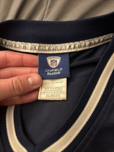 Vintage Reebok NFL On Field Dallas Cowboys #24 Marion Barber Blue Jersey 2XL - Picture 11 of 15