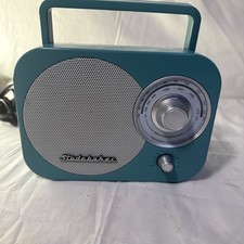 Studebaker SB2000 Retro Portable AM/FM Radio - Speaker - Aux Input Teal works
