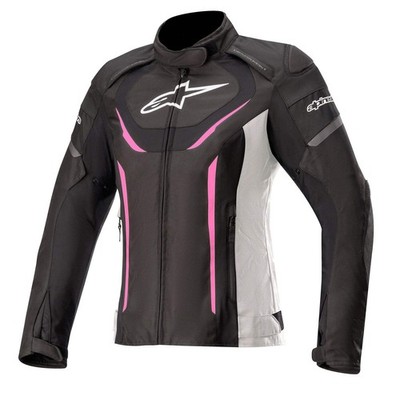 Alpinestars Stella T-Jaws v3 wasserdichte Jacke schwarz weiß & fuchsia