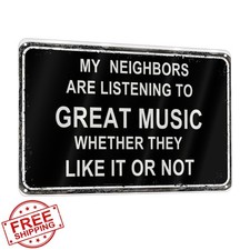 Man Cave Metal Sign Funny Music Garage Patio Wall Decor 12x8