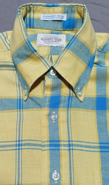 Men Career Club T-Shirt Yellow Cotton 34 / XS / 42