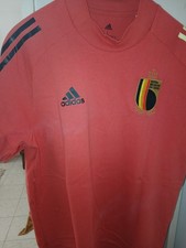 maillot de foot adidas belgique rouge taille L teeshirt coton