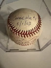 AUTOGRAPHED ⚾️ BASEBALL Game used career win #1 BRANDON BACKE. One of a kind