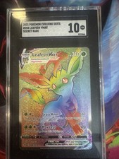 CGC 10 Gem Mint Leafeon VMAX 204/203 Rainbow Rare - Pokémon Evolving Skies on eBay