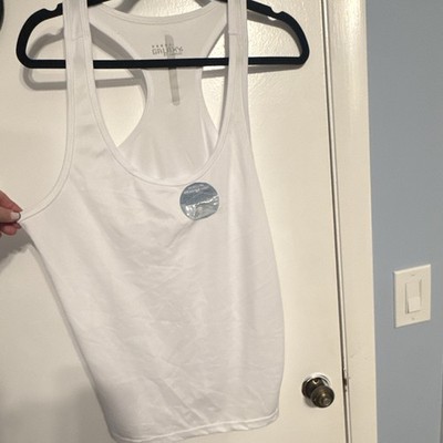Galaxy by Harvic Moisture Wicking Breathable White Racerback Tank Top XL