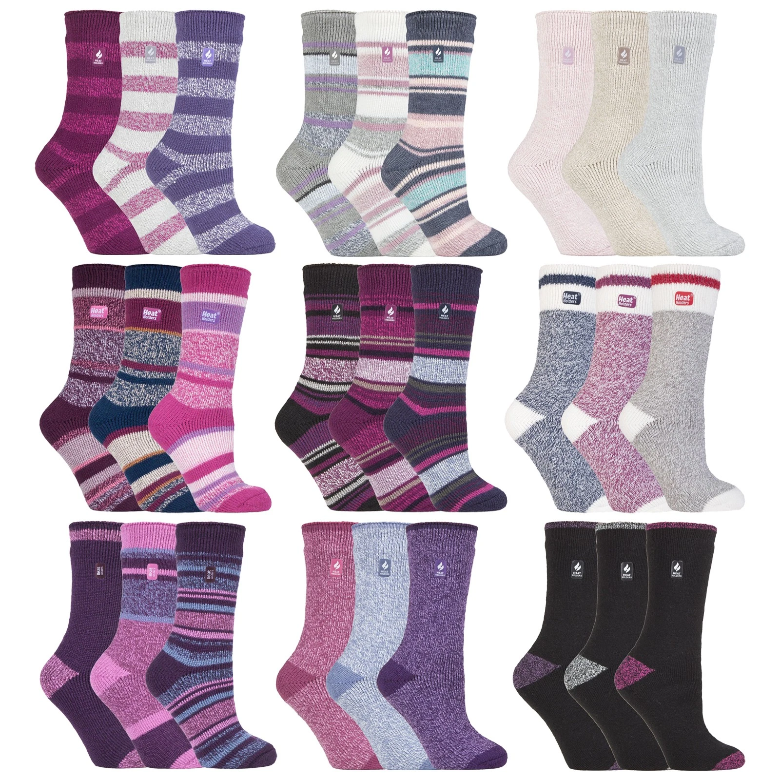 Heat Holders - Ladies Insulated Thermal Winter Socks 3 Pack
