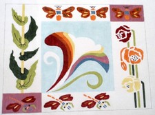 Needlepoint Hand Painted Canvas Butterflies, Dragonflies, Foilage, Florals 16"