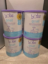 4 Pack Bubs Goat Milk Based Infant Formula Iron Powder 0-12 Mnth 20oz - 5/13/27