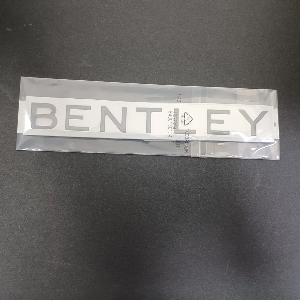 Emblema trasero negro mate para Bentley Continental GT Flying Spur Foto 3 de 4