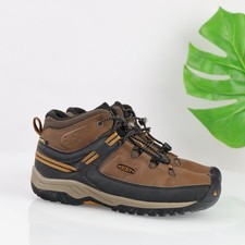 KEEN Womens Targhee Mid Hiking Boots Size 6.5 Waterproof Brown Leather Lace Up