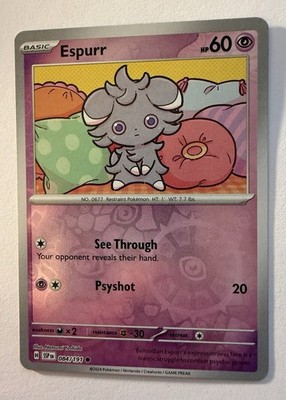 Espurr - Reverse Holo - Surging Sparks SSP 084/191 Pokemon TCG Card | eBay
