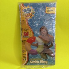 Galleggiante gonfiabile vintage Surf & Sun 24" tubo piscina nuovo con scatola NOS bel vinile 5-10