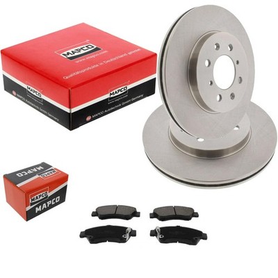 MAPCO BREMSSCHEIBEN 258mm + BELÄGE VORNE passend für HONDA JAZZ II 2 GD