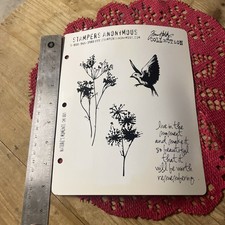 Tim Holtz Stampers Anonymous "NATURE'S MOMENTS" Rubber Stamp Set- CMS001
