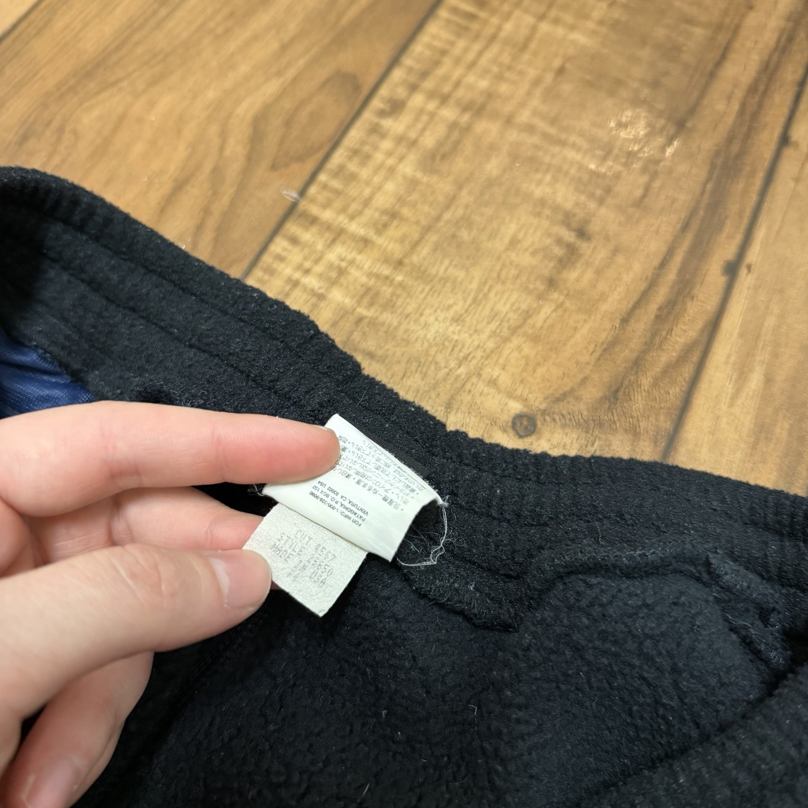 Vtg 90s Patagonia Synchilla Fleece Jogger Gaucho Pants Mens Large Black USA Made thumbnail 7