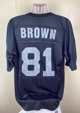 Vintage Tim Brown Raiders Jersey 90s Champion Los Angeles Oakland NFL Black 52