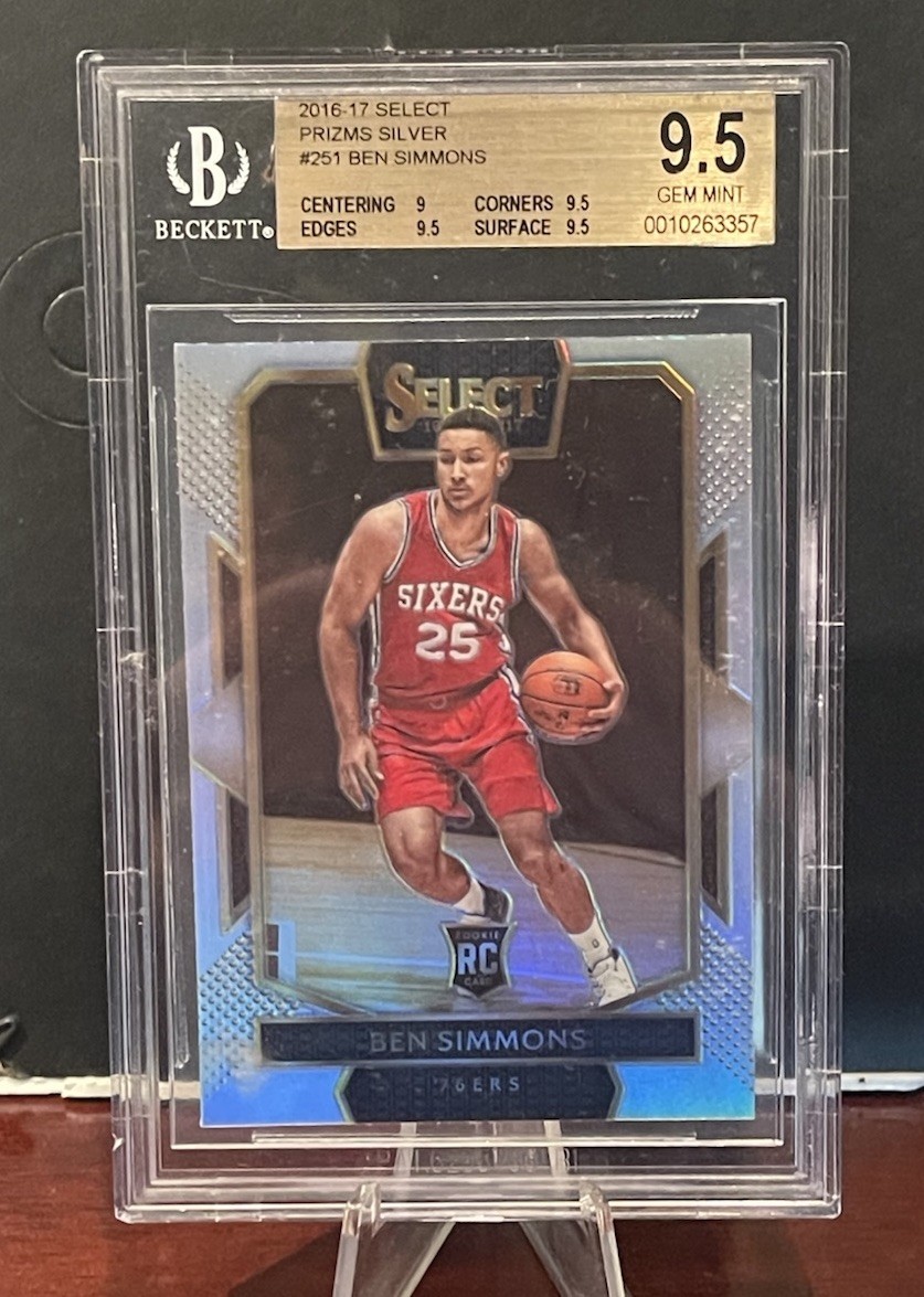 BEN SIMMONS 2016-17 PANINI SELECT COURTSIDE SILVER PRIZM ROOKIE RC BGS 9.5 76ers