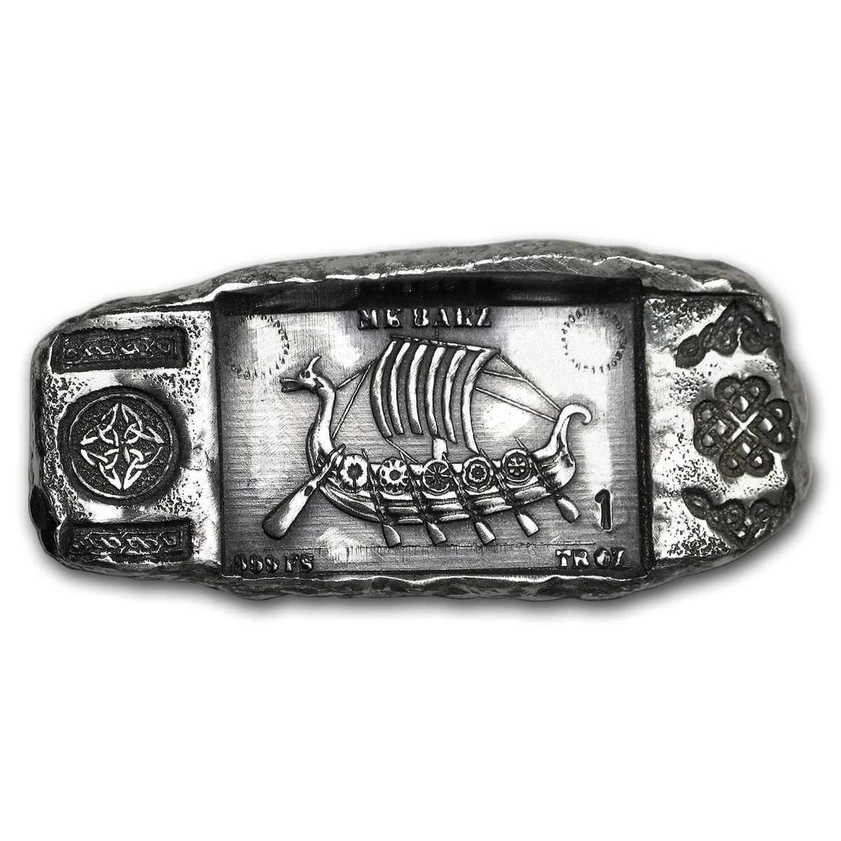 1 oz Hand Poured Silver Relic Bar - Viking Longship | eBay