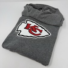 Fanatics NFL Kansas City Chiefs Lightweight Hoodie T-shirt Size XL Heather Gray