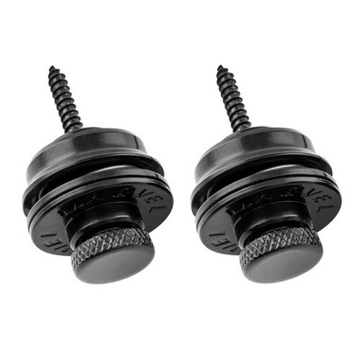 Musiclily Pro 2Pcs Black Heavy Duty Guitar Strap Locks Button Straplocks System