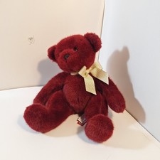 Douglas Cuddle Red Velvet Bear & Gold Tie Plush Stuffed Animal 7