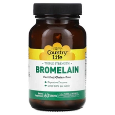 Country Life Bromelain Triple Strength 500 mg 60 Tablets No Artificial Flavors ,