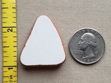 GENUINE PURE BEACH POTTERY WHITE SEA GLASS SURF TUMBLED OCEAN FROSTED ANTIQUE Y1
