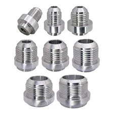 AN3-AN20 Weld On Bung Aluminum Male Fuel Tank Fitting Thread Hose Adapter