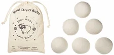 Natural Organic Wool Laundry Dryer XL Premium Reusable Balls (Pack of 6) Fabric 